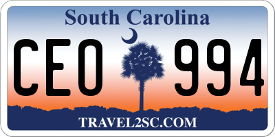 SC license plate CEO994