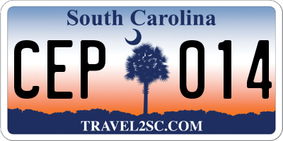 SC license plate CEP014