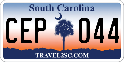 SC license plate CEP044