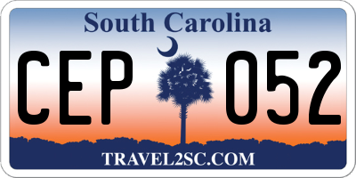SC license plate CEP052