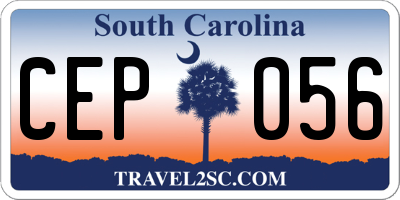 SC license plate CEP056
