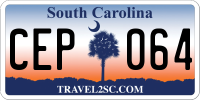 SC license plate CEP064