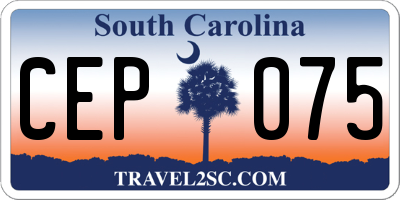 SC license plate CEP075