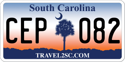 SC license plate CEP082