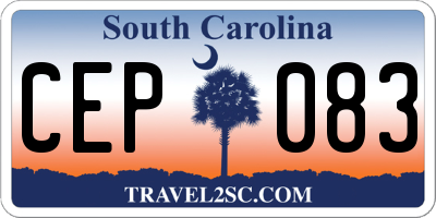 SC license plate CEP083
