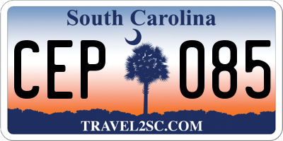 SC license plate CEP085