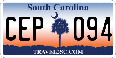 SC license plate CEP094