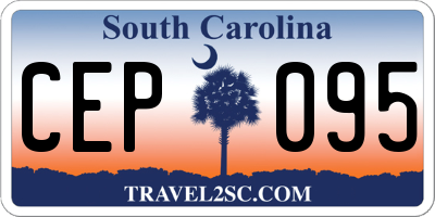 SC license plate CEP095