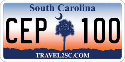 SC license plate CEP100