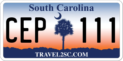 SC license plate CEP111