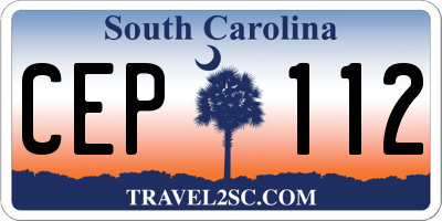 SC license plate CEP112