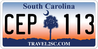SC license plate CEP113