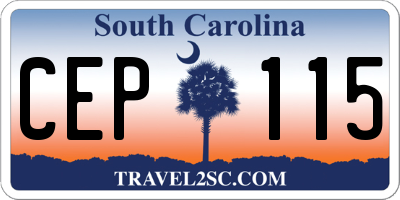 SC license plate CEP115