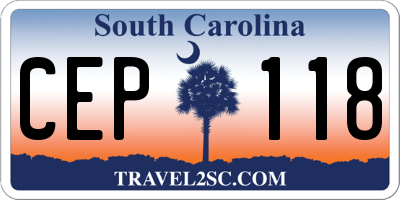SC license plate CEP118