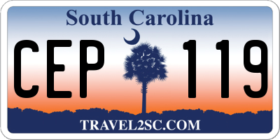 SC license plate CEP119