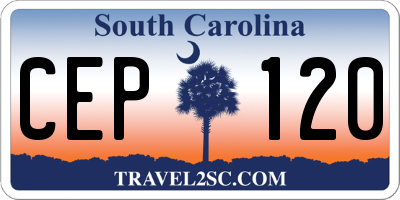 SC license plate CEP120