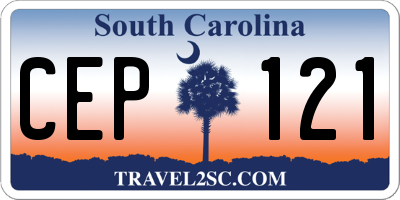 SC license plate CEP121