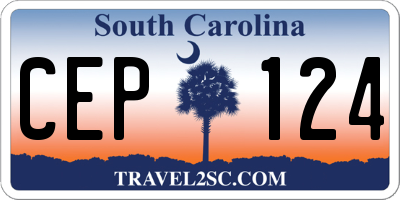 SC license plate CEP124