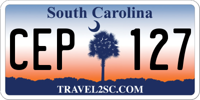 SC license plate CEP127