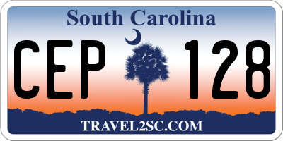 SC license plate CEP128