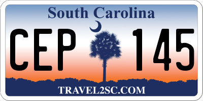 SC license plate CEP145