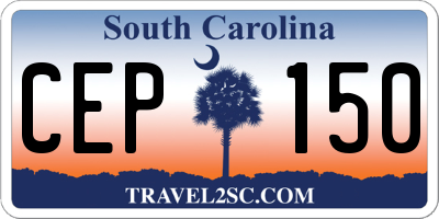 SC license plate CEP150