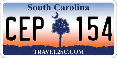 SC license plate CEP154