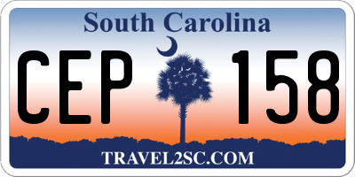 SC license plate CEP158