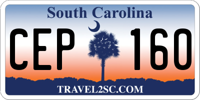 SC license plate CEP160