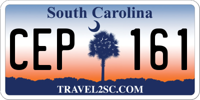 SC license plate CEP161