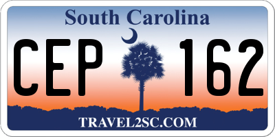 SC license plate CEP162