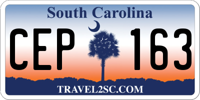 SC license plate CEP163