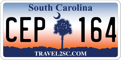 SC license plate CEP164