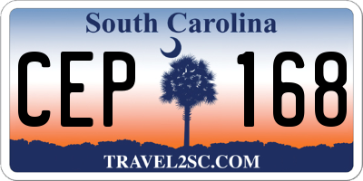 SC license plate CEP168