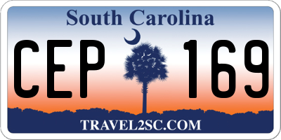 SC license plate CEP169