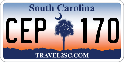 SC license plate CEP170