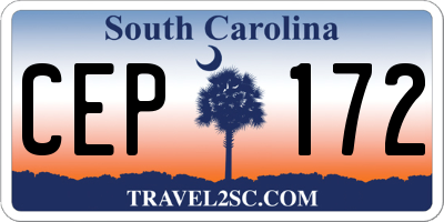 SC license plate CEP172