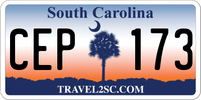 SC license plate CEP173