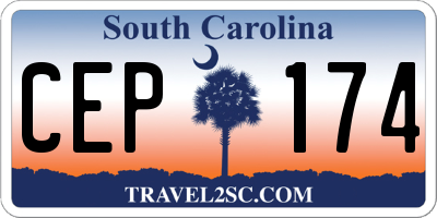 SC license plate CEP174