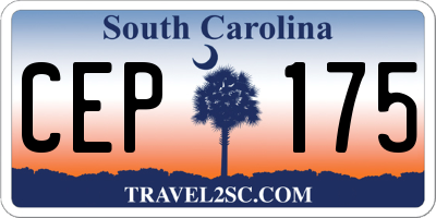 SC license plate CEP175