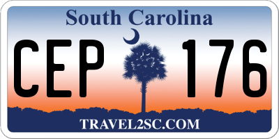 SC license plate CEP176