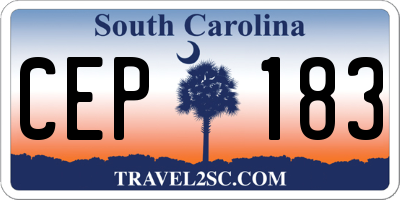 SC license plate CEP183