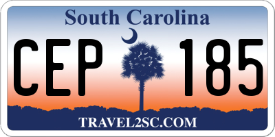 SC license plate CEP185