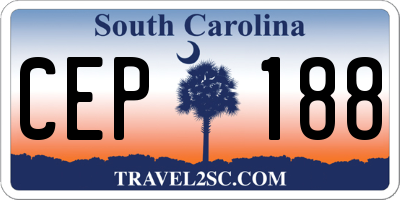 SC license plate CEP188