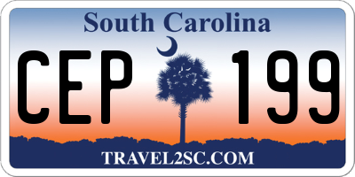 SC license plate CEP199