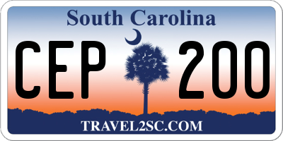 SC license plate CEP200