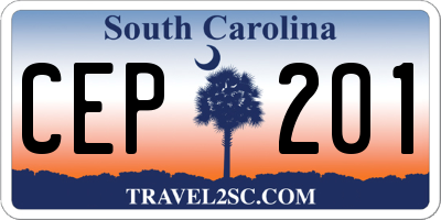 SC license plate CEP201