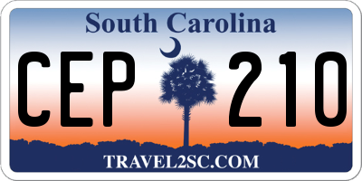 SC license plate CEP210
