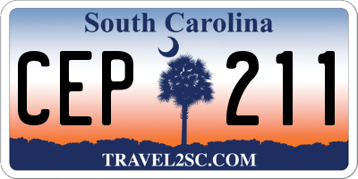 SC license plate CEP211
