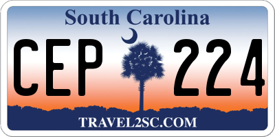 SC license plate CEP224